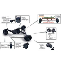 BUGGY LIBRE ZEBRA ROUES STANDARD -Intex || Railblaza || Minn Kota Soldes buggy libre zebra roues standard 4