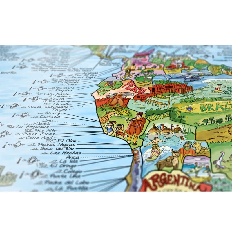 CARTE DU MONDE SURF TRIP MAP 4 CARTE DU MONDE SURF TRIP MAP – Image 4