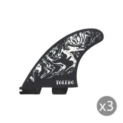 Dérives FCS II Felipe Toledo PC Medium Black/white Set De 3 THRUSTER