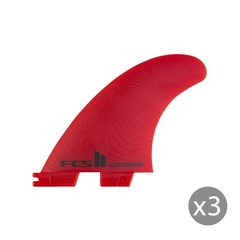 Dérives Surf FCS II Accelerator Neo Glass Large Rouge Set De 3 THRUSTER 2 Dérives Surf FCS II Accelerator Neo Glass Large Rouge Set De 3 THRUSTER – Image 2