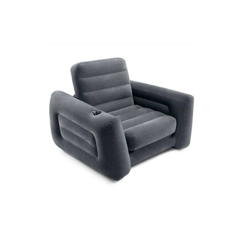 FAUTEUIL LIT GONFLABLE GRIS INTEX 2 FAUTEUIL LIT GONFLABLE GRIS INTEX – Image 2