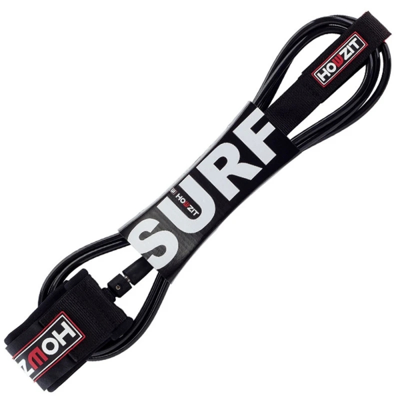 LEASH SURF HOWZIT NOIR DIAMETRE 6MM 1 LEASH SURF HOWZIT NOIR DIAMETRE 6MM