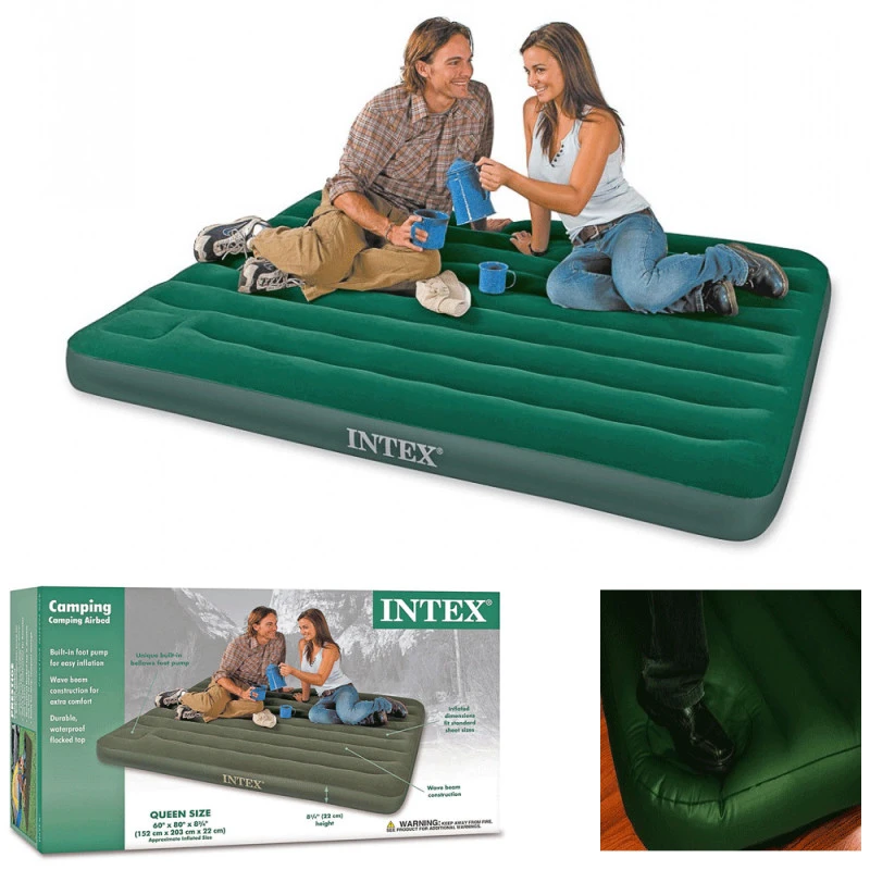 MATELAS AIRBED 2 PLACES INTEX AVEC GONFLEUR INTEGRE 1 MATELAS AIRBED 2 PLACES INTEX AVEC GONFLEUR INTEGRE