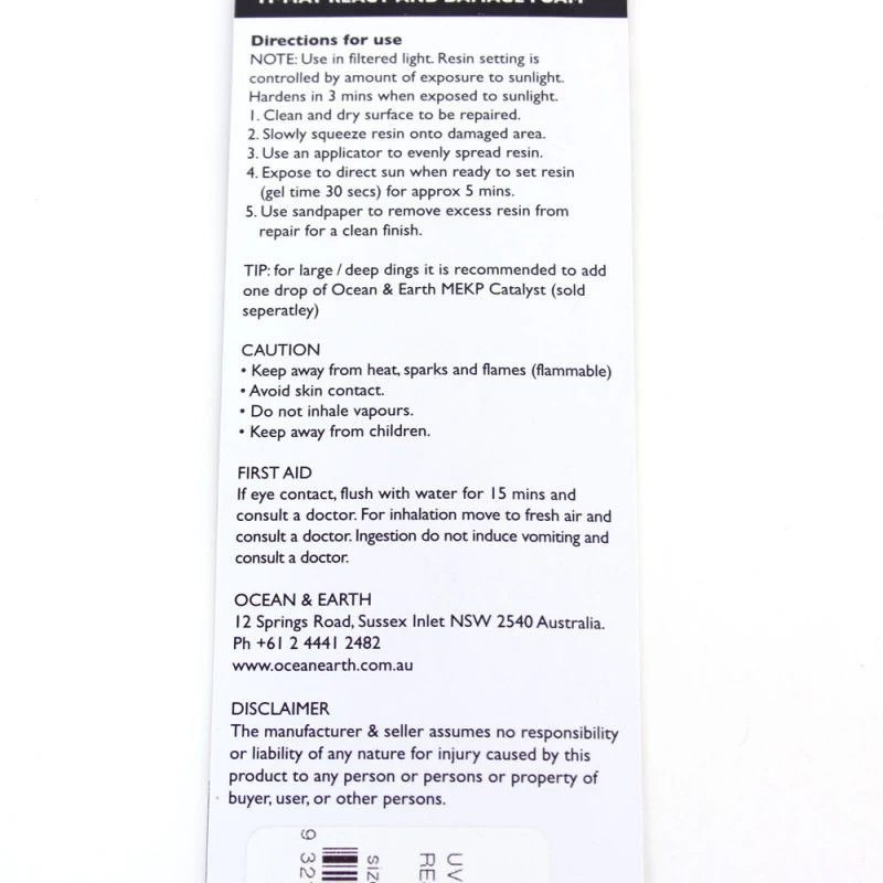 OCEAN AND EARTH UV SOLARCURE RESIN - POLYESTER 4 OCEAN AND EARTH UV SOLARCURE RESIN - POLYESTER – Image 4