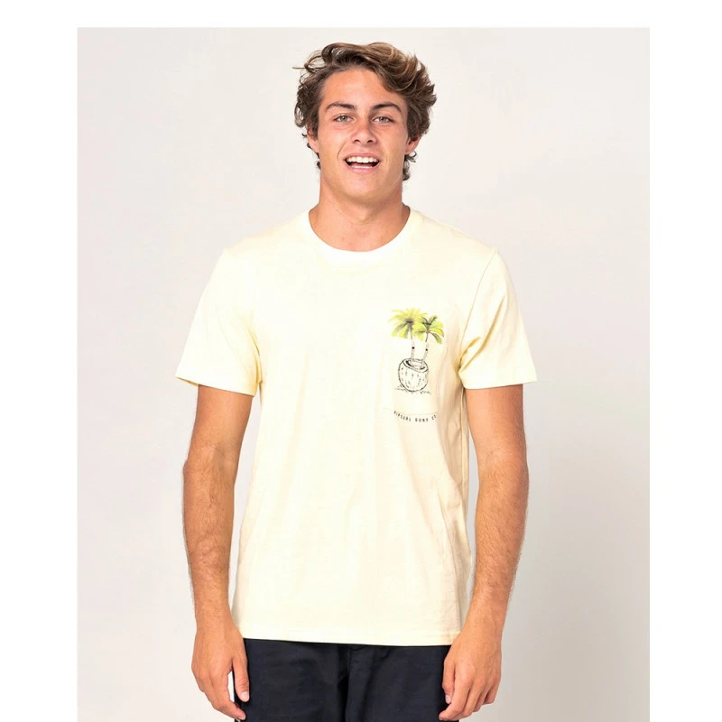 Rip Curl T-SHIRT RIPCURL IN DA POCKET TEE JAUNE CLAIR 1 Rip Curl T-SHIRT RIPCURL IN DA POCKET TEE JAUNE CLAIR